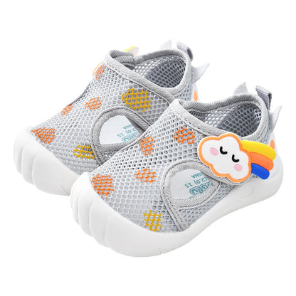 Baby Mesh Breathable Walking Shoes – Cartoon Non-Slip Toddler Sneakers
