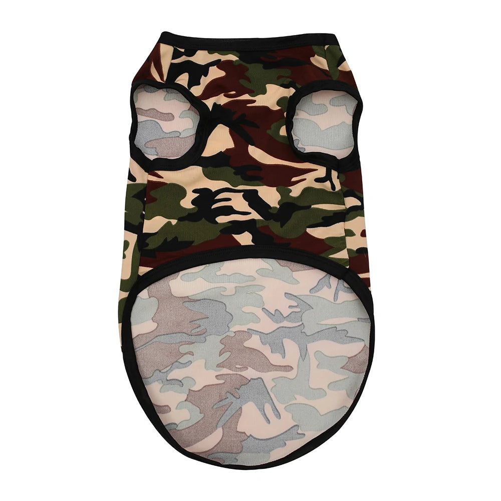 Camouflage Dog Vest Shirt for Small & Medium Dogs and Cats