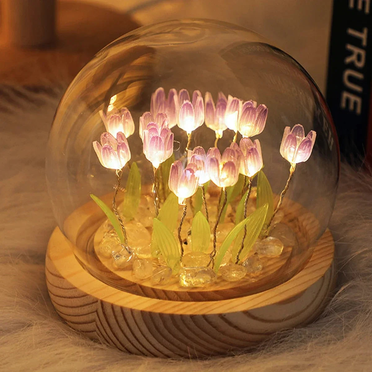 DIY Tulip Night Light Kit – Handmade LED Flower Lamp for Home Decor & Gifts