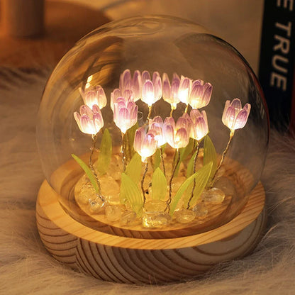 DIY Tulip Night Light Kit – Handmade LED Flower Lamp for Home Decor & Gifts