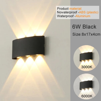 LED Wall Sconce Up Down Light – Modern Indoor Outdoor Wall Lamp