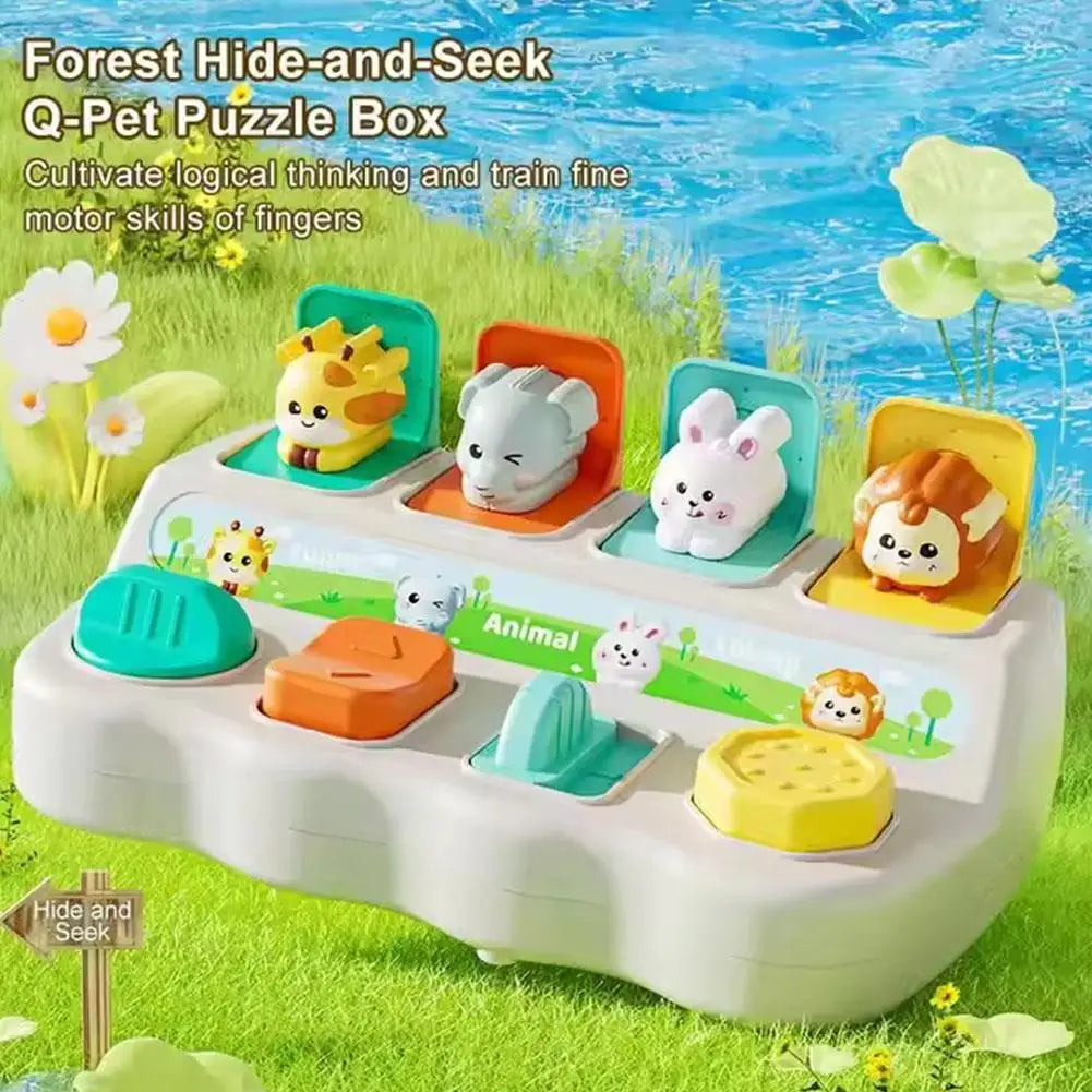 Montessori Pop-Up Animal Toy – Baby Learning Activity Box