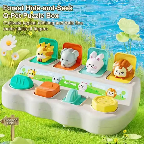 Montessori Pop-Up Animal Toy – Baby Learning Activity Box
