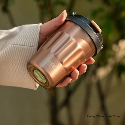 TYESO Insulated Coffee Tumbler – Stainless Steel Vacuum Flask 400ml & 500ml
