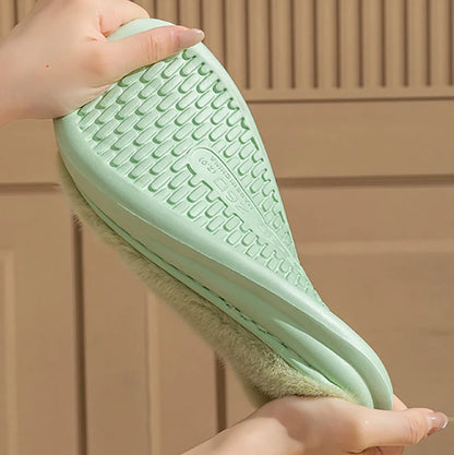 Memory Foam Plush Slippers – Cozy Non-Slip Winter House Shoes