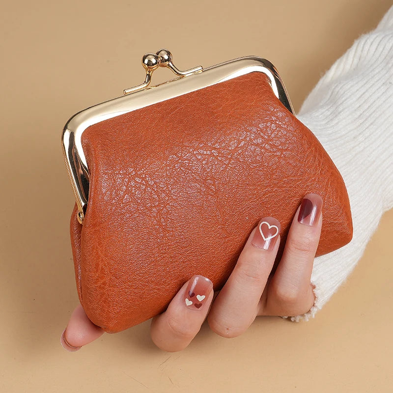 Retro Kiss-Lock Coin Purse Women's Small Buckle Wallet