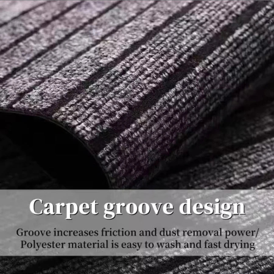 Striped Kitchen Floor Mat – Polyester Non-Slip Door Carpet Runner