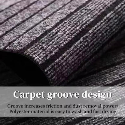 Striped Kitchen Floor Mat – Polyester Non-Slip Door Carpet Runner
