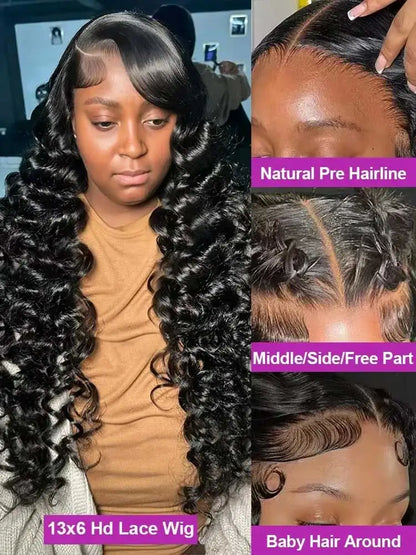 HD Loose Deep Wave Lace Front Wig – 13x4 & 13x6 Human Hair