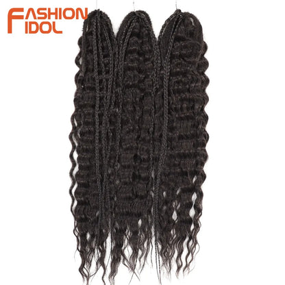 24 Inch Water Wave Crochet Braiding Hair – Synthetic Twist Curly Ombre Extensions