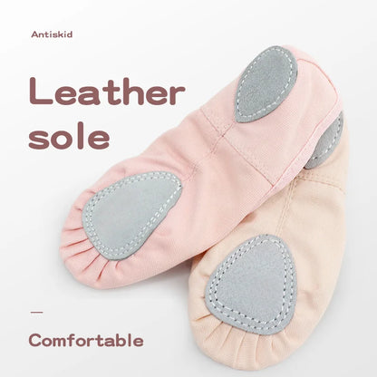 Canvas Ballet Slippers Split Sole Dance Shoes for Kids & Adults