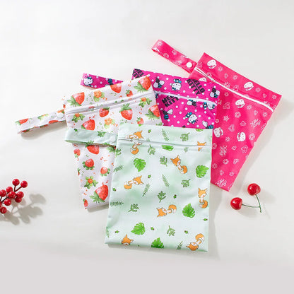 Waterproof Wet Dry Diaper Bag 20x25cm PUL Zipper Pouch