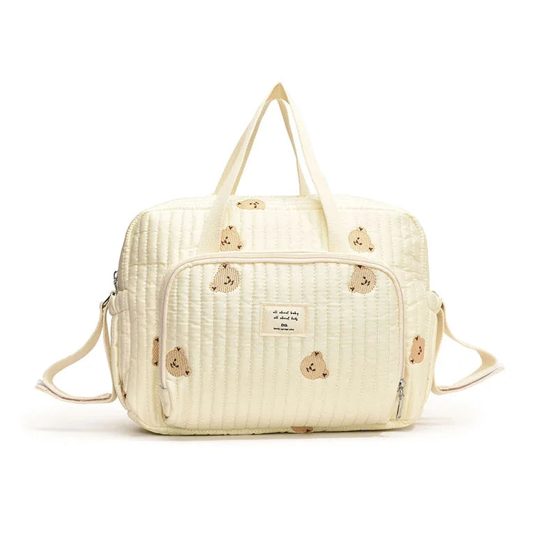 Large Embroidered Diaper Bag Mommy Shoulder Crossbody Handbag