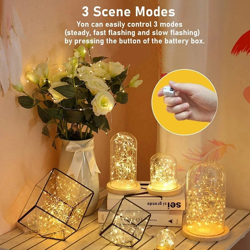 Battery-Powered Fairy String Lights for Home & Garden Decor