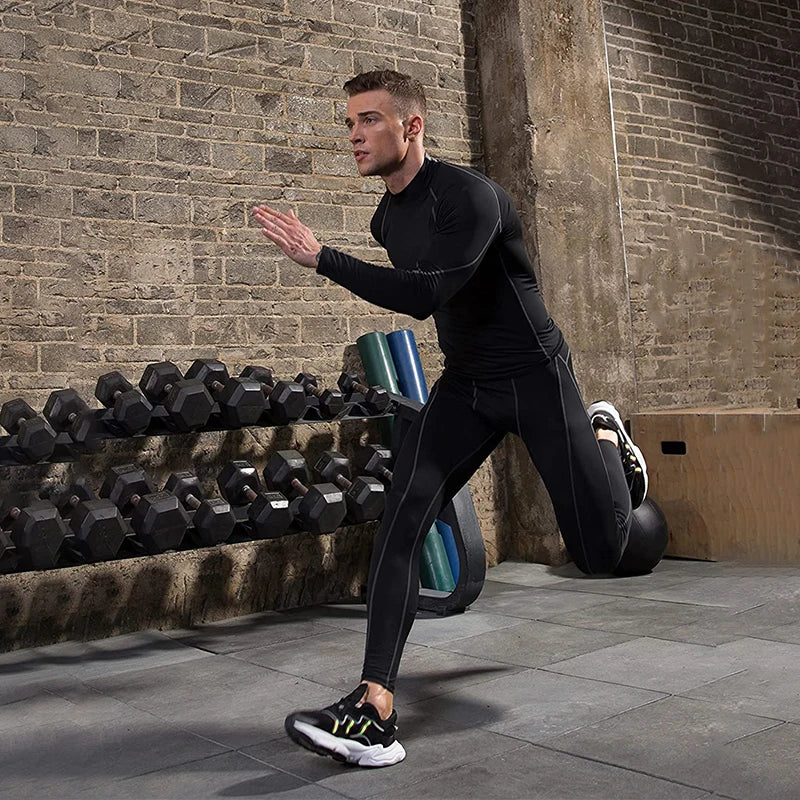 Men's Long Sleeve Compression Shirt – Quick Dry Gym & Running Top