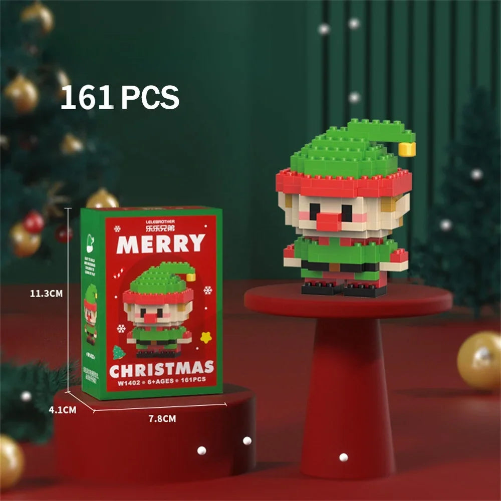 Christmas Mini Building Blocks Toy Set – Festive Holiday Gift
