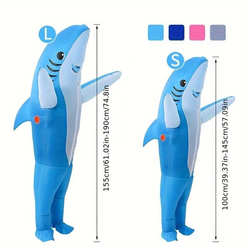 Inflatable Shark Costume for Adults & Kids – Funny Halloween Suit