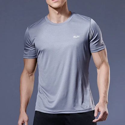 Men's Quick-Dry Gym T-Shirt – Short Sleeve Running & Workout Top