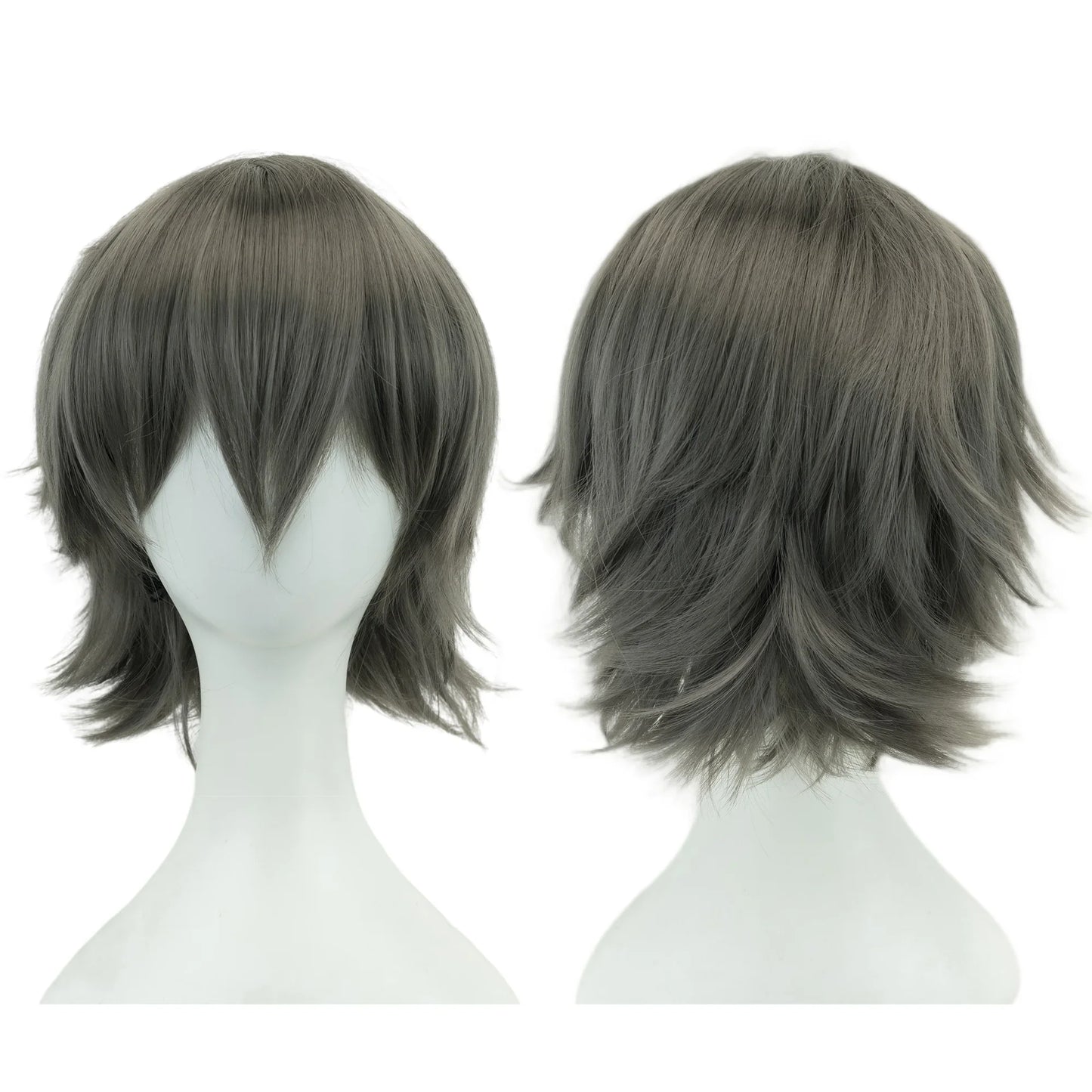 Short Bob Cosplay Wig Synthetic 12 Inch with Bangs