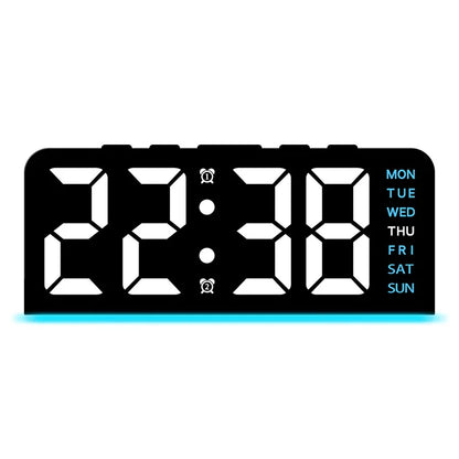 Digital LED Alarm Clock with Night Light, Temperature & Snooze