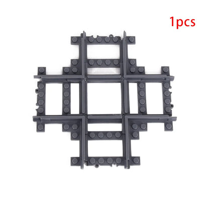 City Train Track Building Block Parts – Straight, Curved & Switch Rails