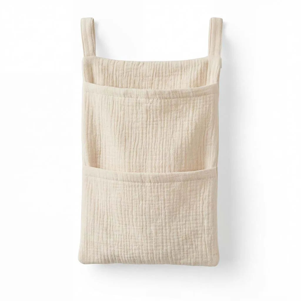 Cotton Baby Crib Hanging Storage Bag – Newborn Essentials Organizer
