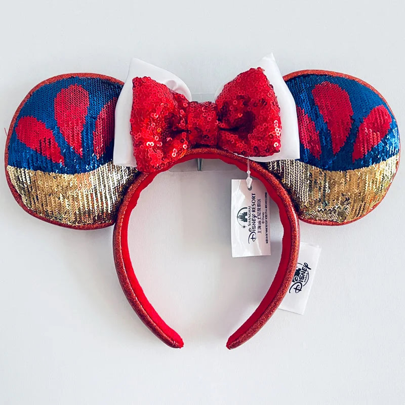 Disney Princess Minnie Ears Headband – Sequin Bow Hair Hoop