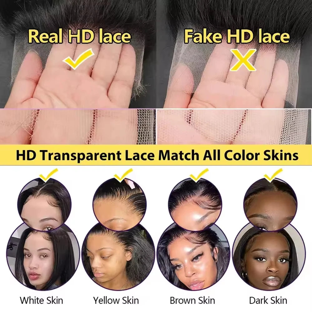 Deep Wave Human Hair Lace Front Wig – 13x4 & 13x6 HD Lace