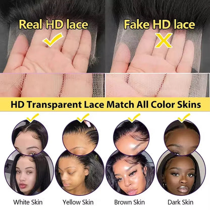 Deep Wave Human Hair Lace Front Wig – 13x4 & 13x6 HD Lace