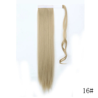 Wrap Around Ponytail Extension Synthetic Straight Hair 22-34 Inch