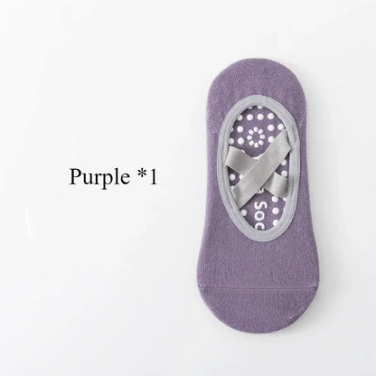 Non-Slip Yoga Socks for Women – Backless Ballet & Pilates Grip Socks