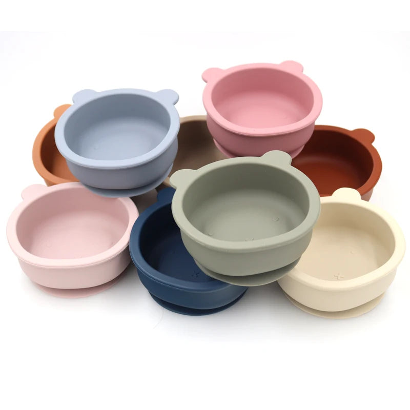 Bear Shape Silicone Baby Suction Bowl 300ml
