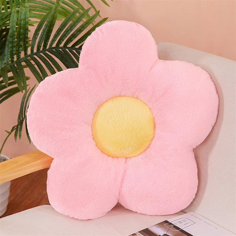 Flower Shaped Plush Cushion – Cute Stuffed Pillow for Bedroom Decor
