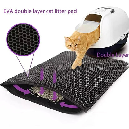Cat Litter Mat – Double Layer Waterproof Non-Slip