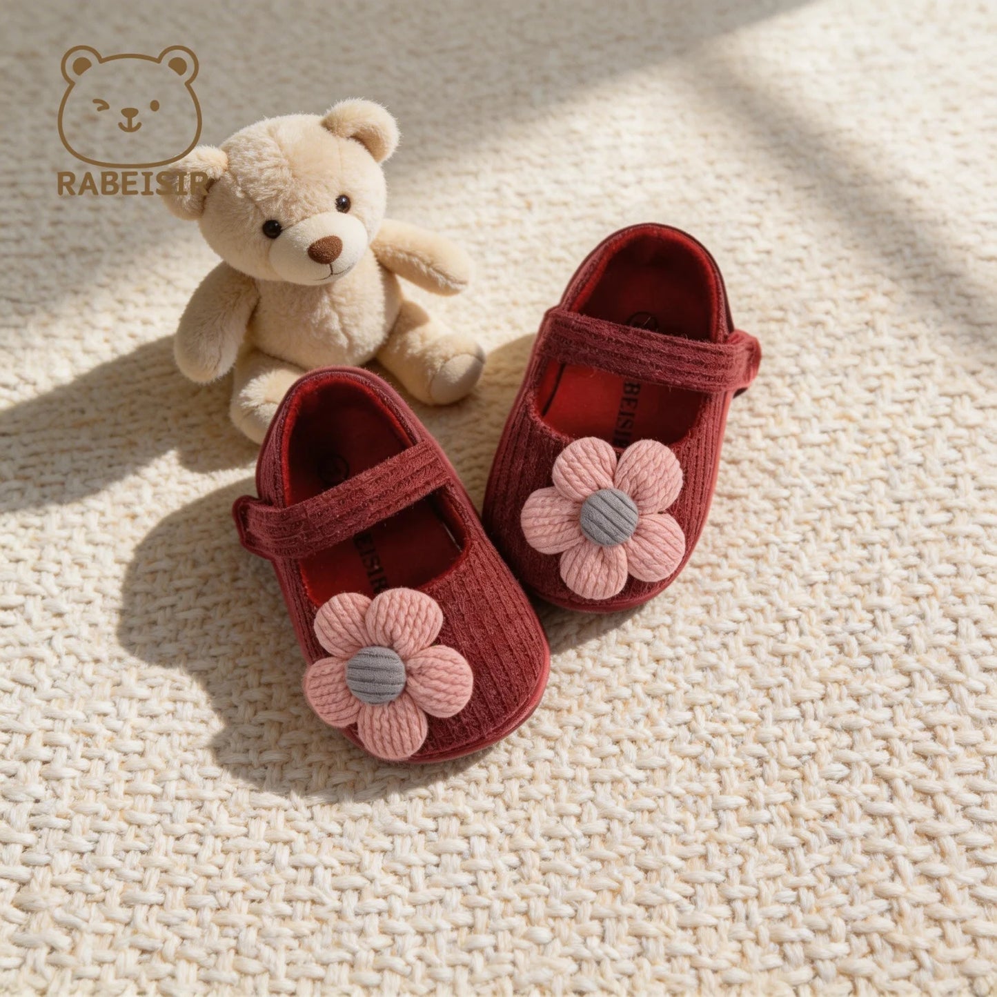 Baby Girl Flower Mary Jane Shoes – Soft Sole Flats