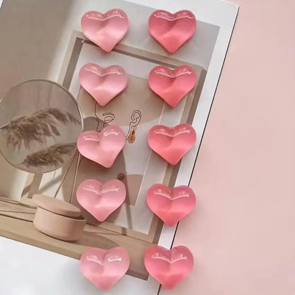 Heart-Shaped Resin Fridge Magnets – Set of 10