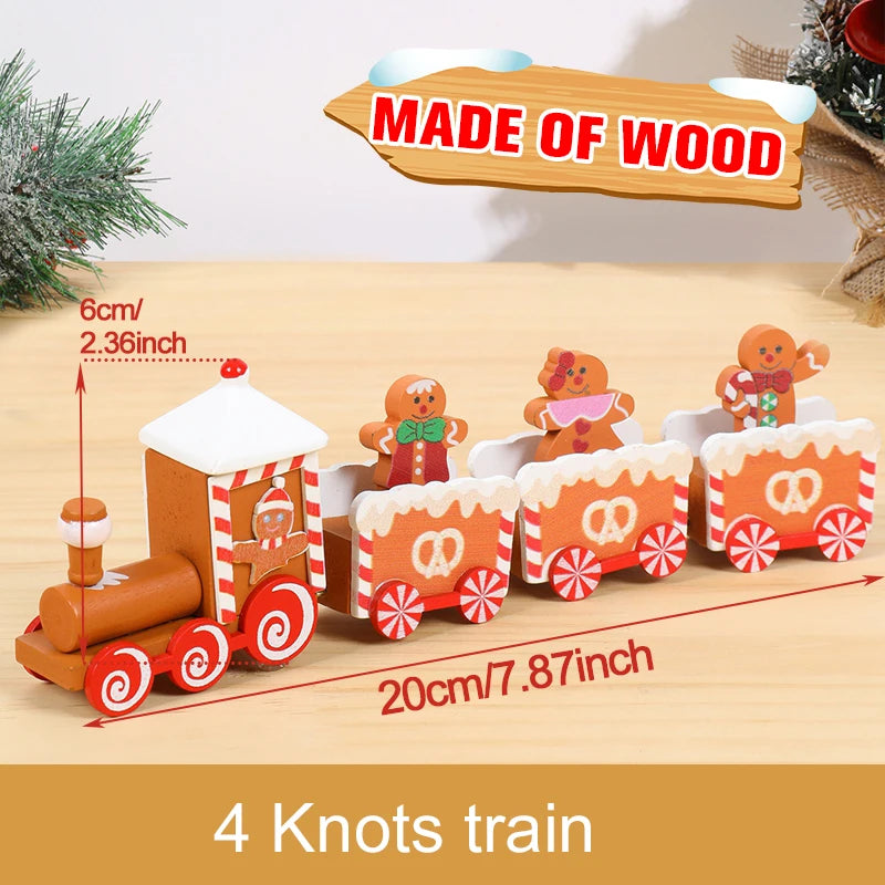 Christmas Wooden Train Decoration – Festive Holiday Ornament
