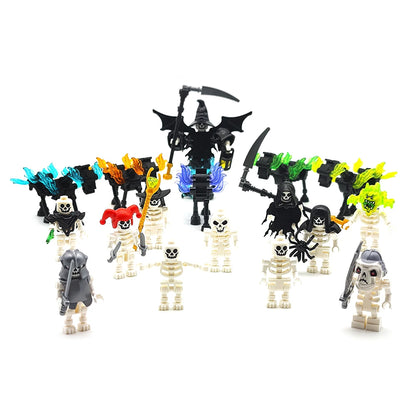 Halloween Skeleton Army Building Blocks Minifigures – Skeleton Horse MOC Figures
