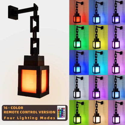 Pixel Lantern LED Night Light – 16 Color Changing Wall Lamp