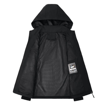 Men's Waterproof Hooded Rain Jacket – Lightweight Outdoor Windproof Raincoat