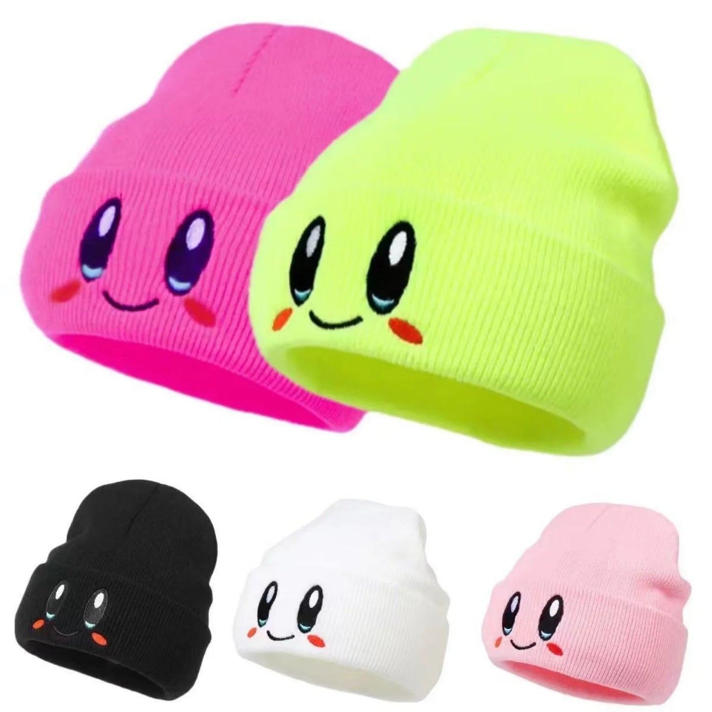 Knit Beanie – Unisex Big Eye Embroidered Winter Hat