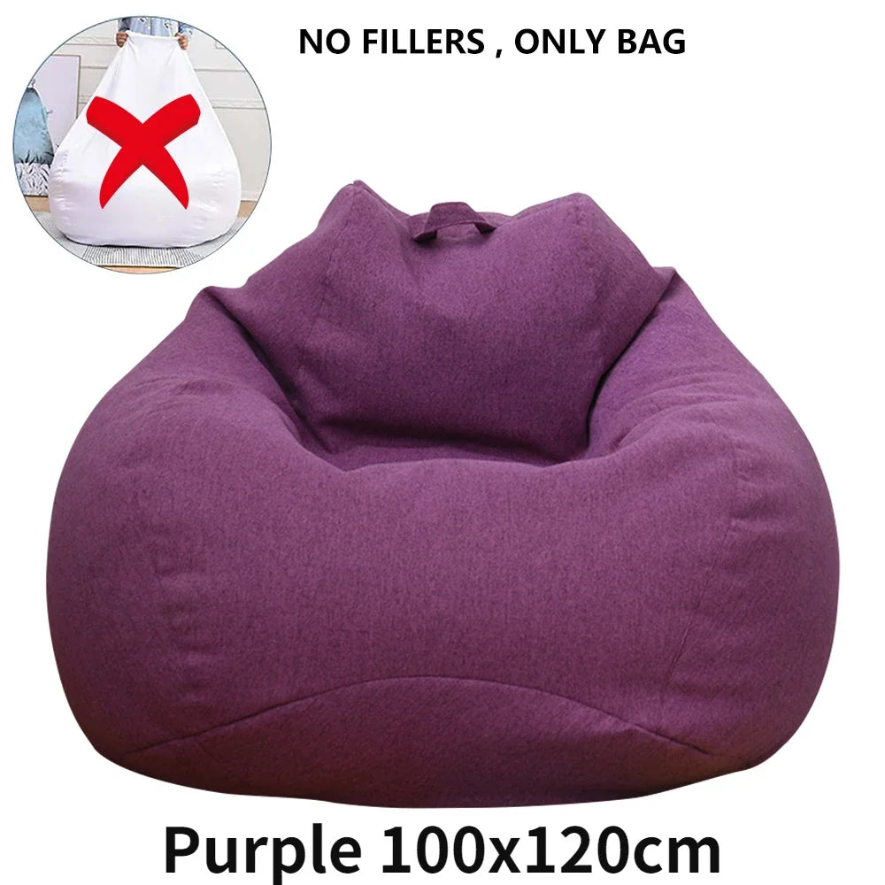 Large Soft Bean Bag Chair Cover Without Filler