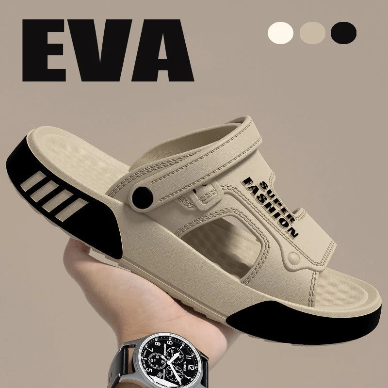Men's Platform Slides Sandals – EVA Soft Sole, Indoor & Outdoor
