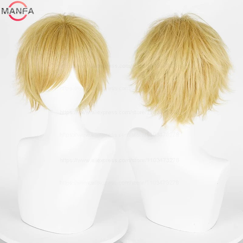 Short Straight Anime Cosplay Wig 30cm Multi-Color Unisex