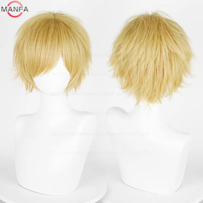 Short Straight Anime Cosplay Wig 30cm Multi-Color Unisex