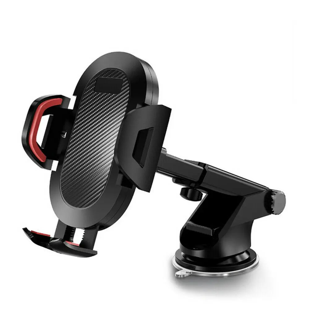 360° Car Phone Mount with Suction Cup & Retractable Arm