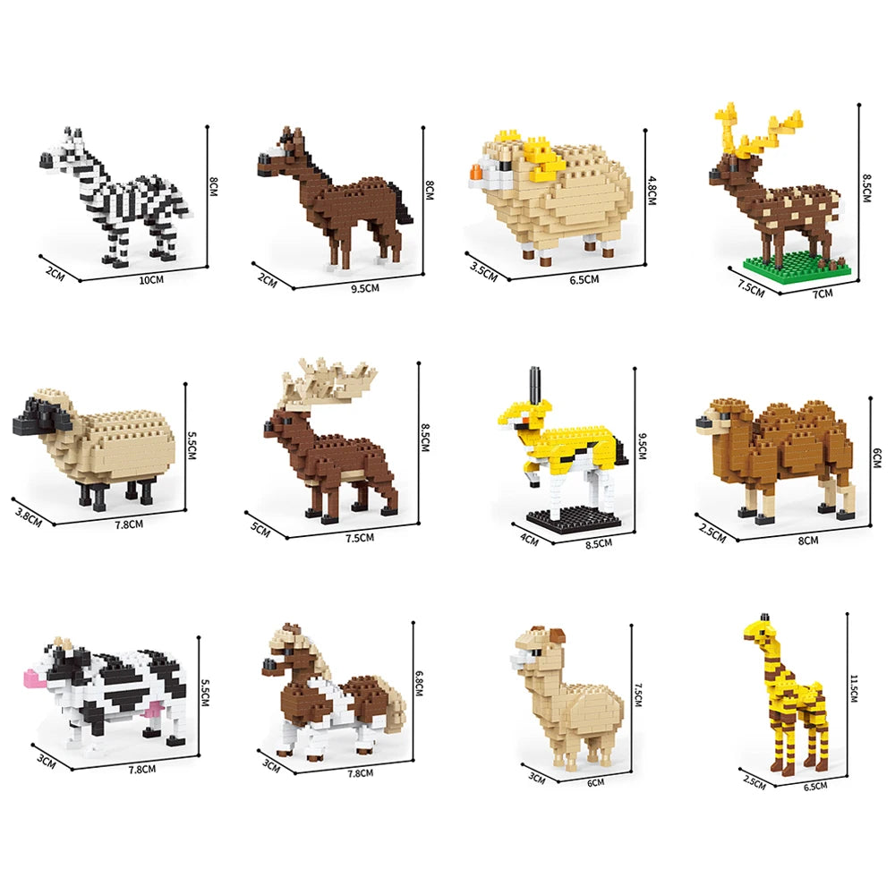 Mini Dog & Cat Building Blocks Toy – Lifelike Micro Brick Animal Figures