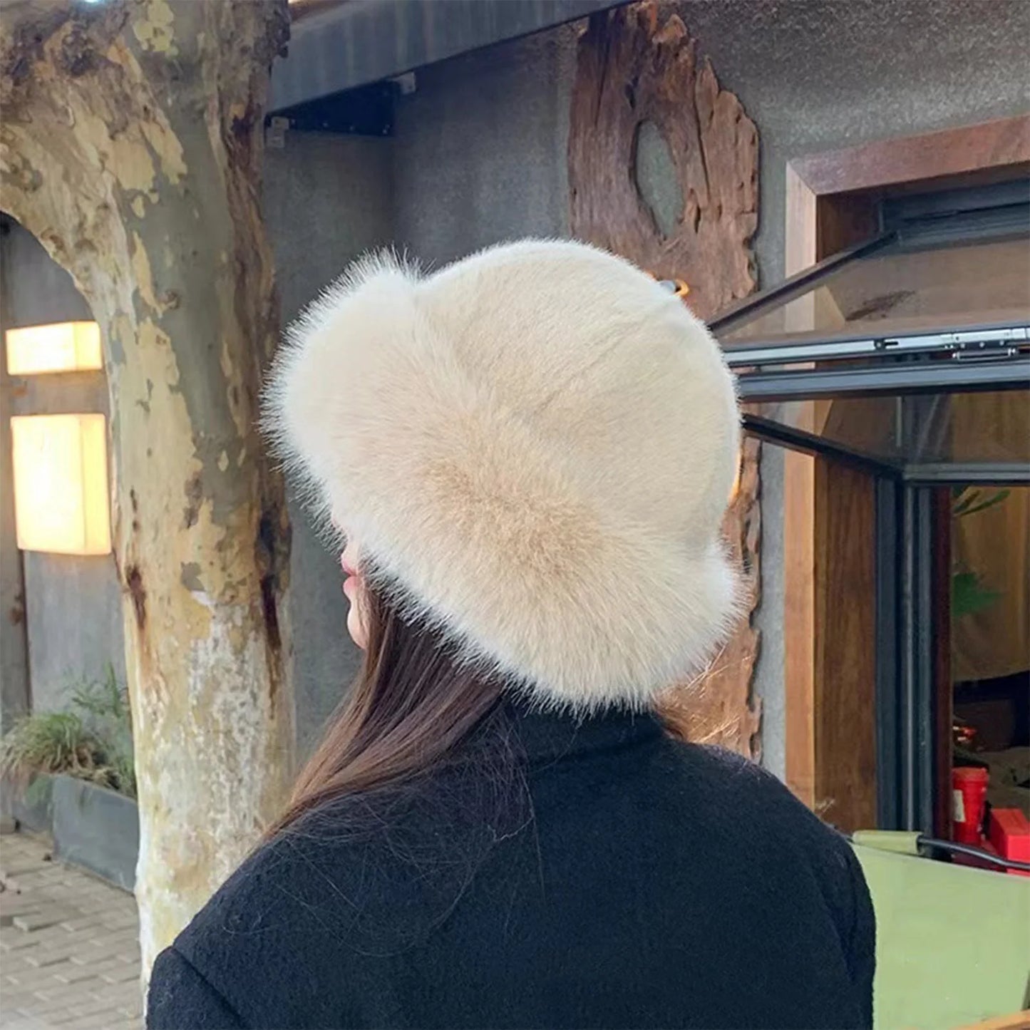 Faux Fur Winter Hat for Women – Warm Fluffy Beanie with Ear Protection