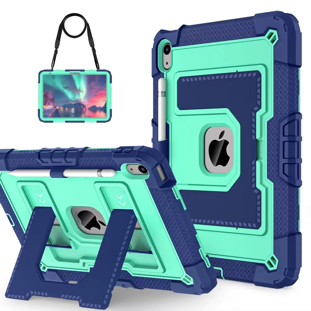 iPad Rugged Stand Case – PC & Silicone, All Models