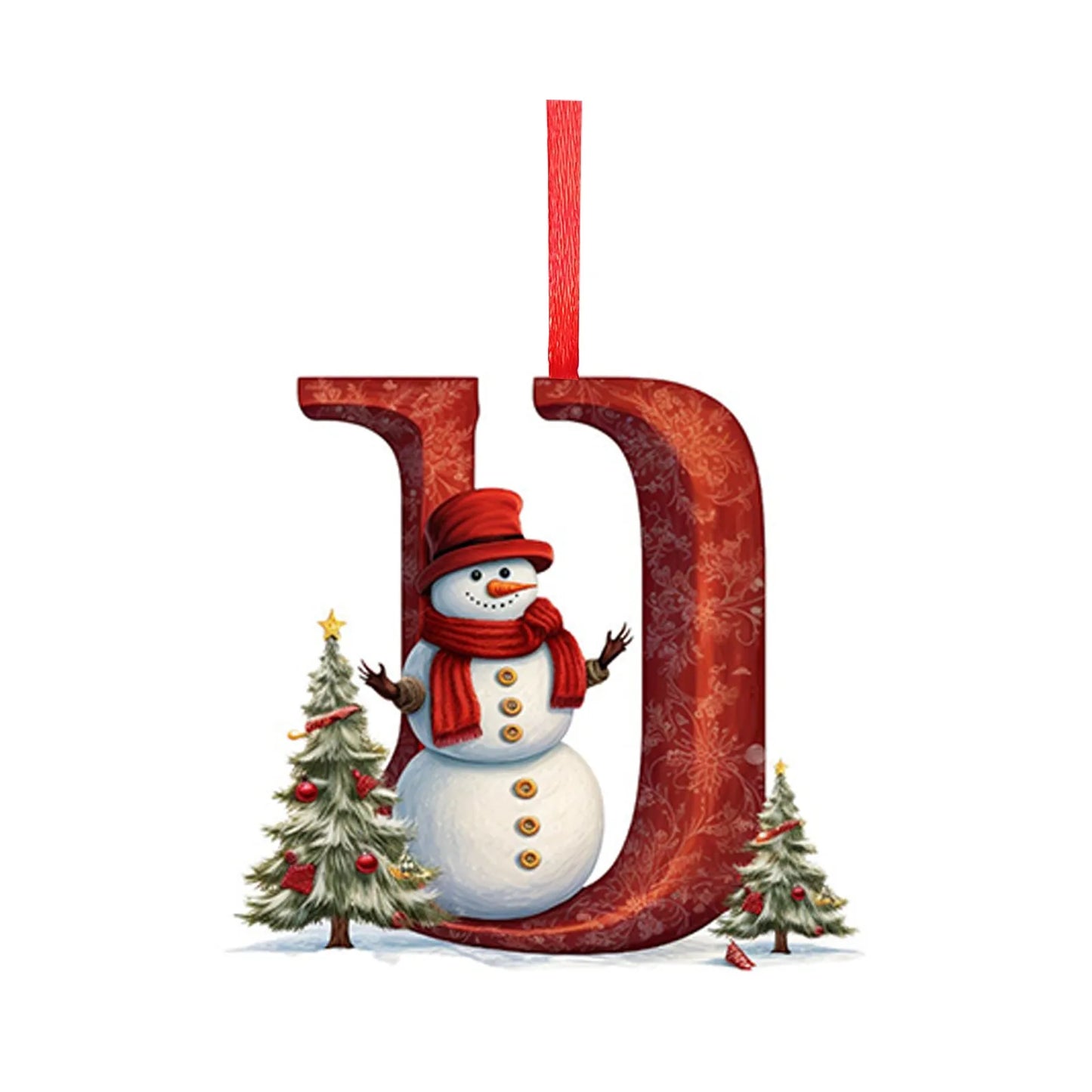 Acrylic Letter Christmas Tree Ornament – All 26 Letters